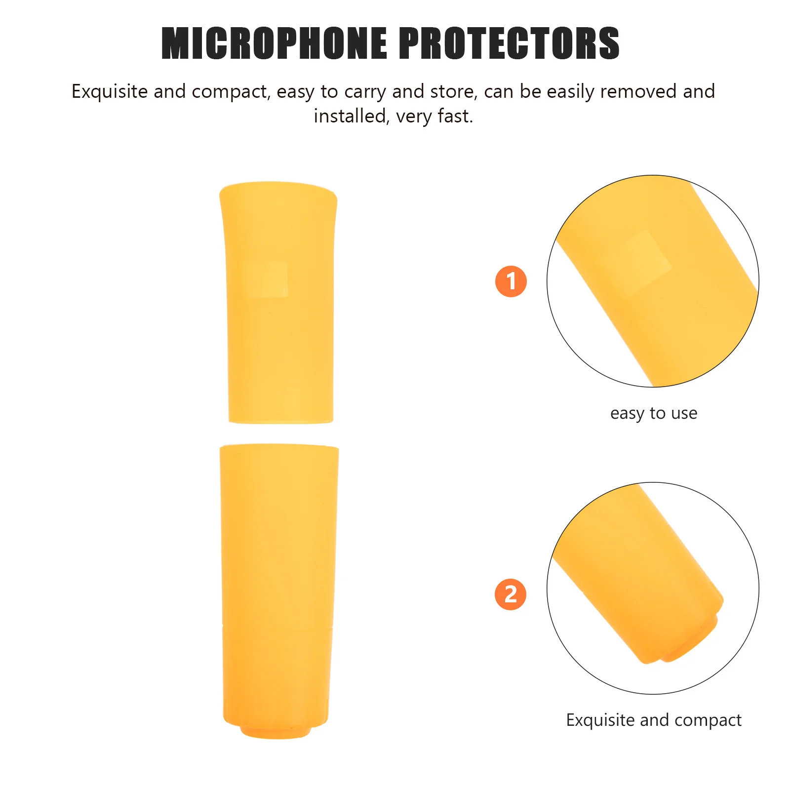 

1Set Anti-Drop Silicone Microphone Protector Full Cover Heavy Duty for Live Performance Studio Recording Mic Accessories