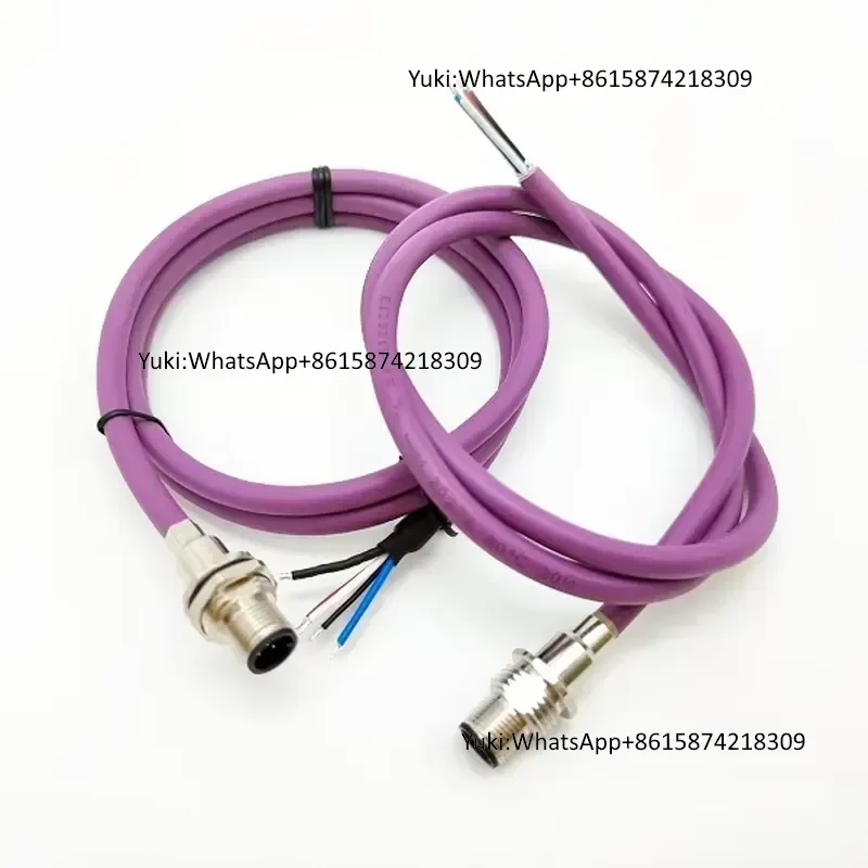 Integrated M12 5-Pin Circular Connector Male Female IP67 Panel Mount Custom Cable Harness for CAN Bus Industrial