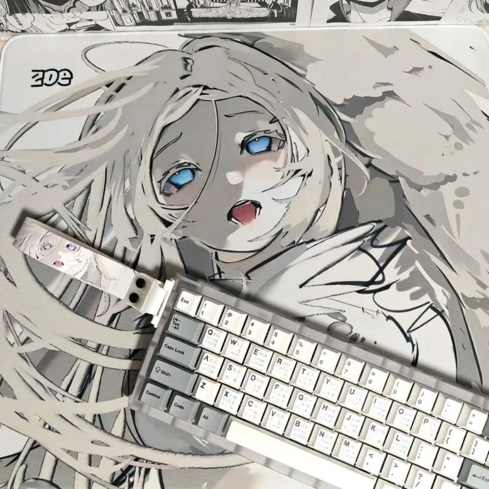 Zoepad Angel v2 Mouse Pad Quick Start Smooth Balanced Surface Mid Bottom Glue Anime Theme E-sports Mousepad Gaming Accessories