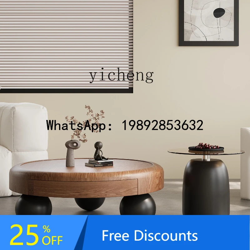 B1 coffee table combination Italian creative living room coffee table solid wood