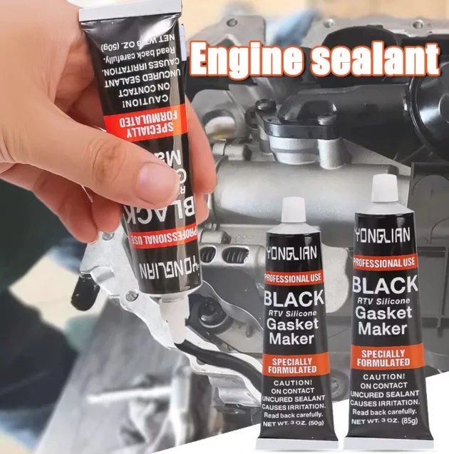 RTV Silicone Rubber Sealant For Car Engine Gaskets Brand Black Professional Car Engine Sealant High Temperature Oil Resistance