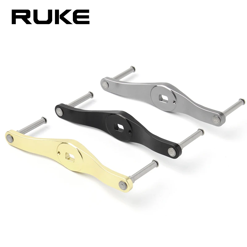 RUKE 1pc Fishing Reel Handle Alloy Aluminum Materials Fishing Rocker For S CQ Length 105mm Hole Size 8X5mmFishing Reel Accessory