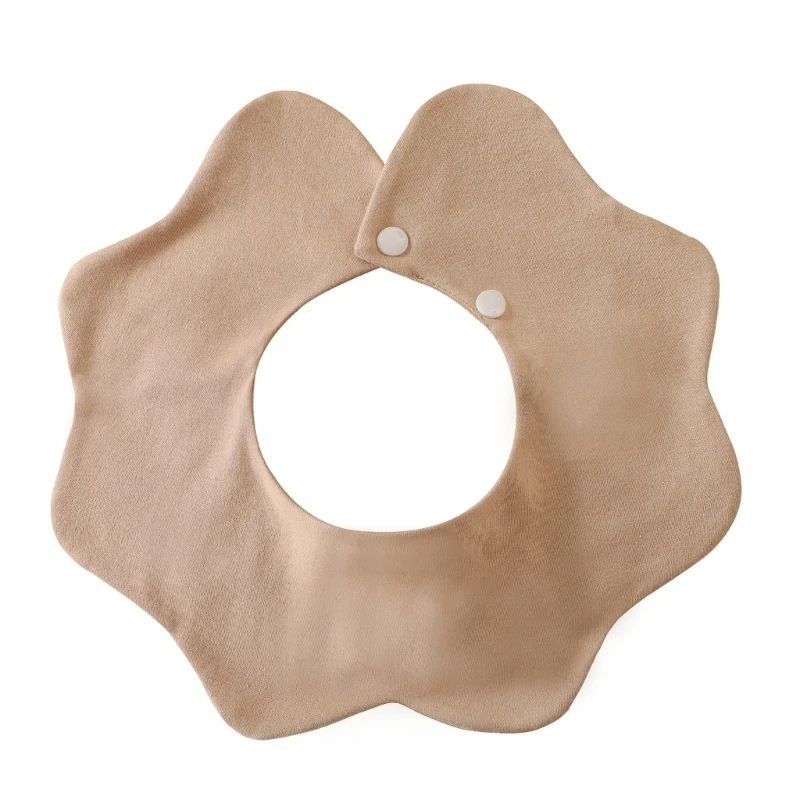 Cotton Drooling Apron 360 Degree Rotating Burp Cloths Feeding Bib Adjustable Color Nursing Bib for Baby 0-3 Year 425F