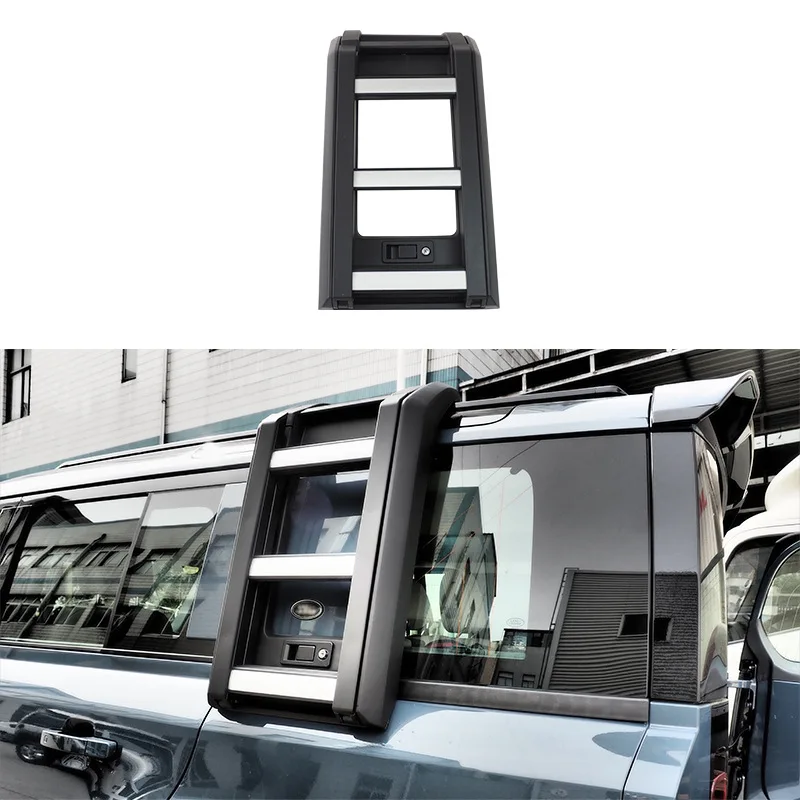 

Offroad aluminum climb ladder car part auto accessories 4x4 side rack for land rover defender 2022 2023