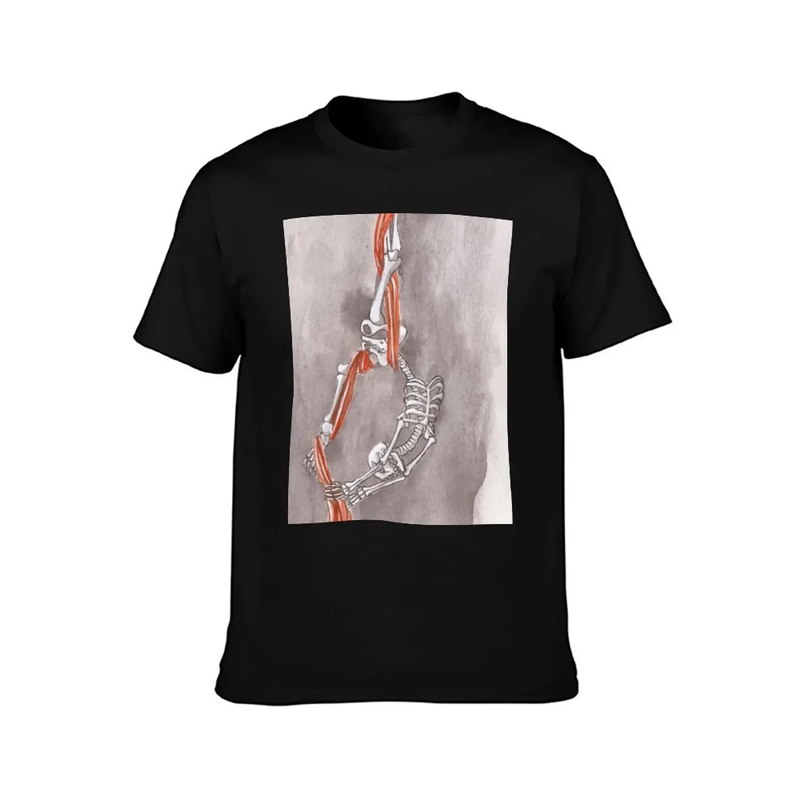 Skeleton doing Aerial Silks T-Shirt anime t shirts baggy shirts oversized graphic tee Man t-shirt black t-shirts for men