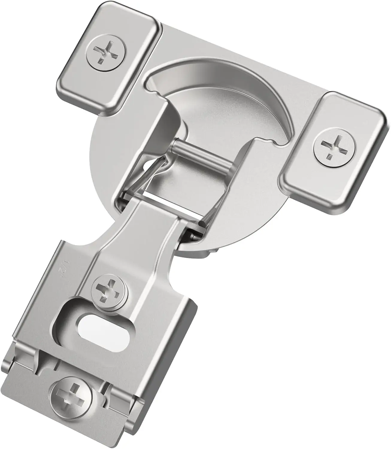 

Non-Slow Close Regular Hinges, 1/2" Overlay Standard Concealed Cabinet Hinges for Face Frame Door, 3D Self Closing Hidde