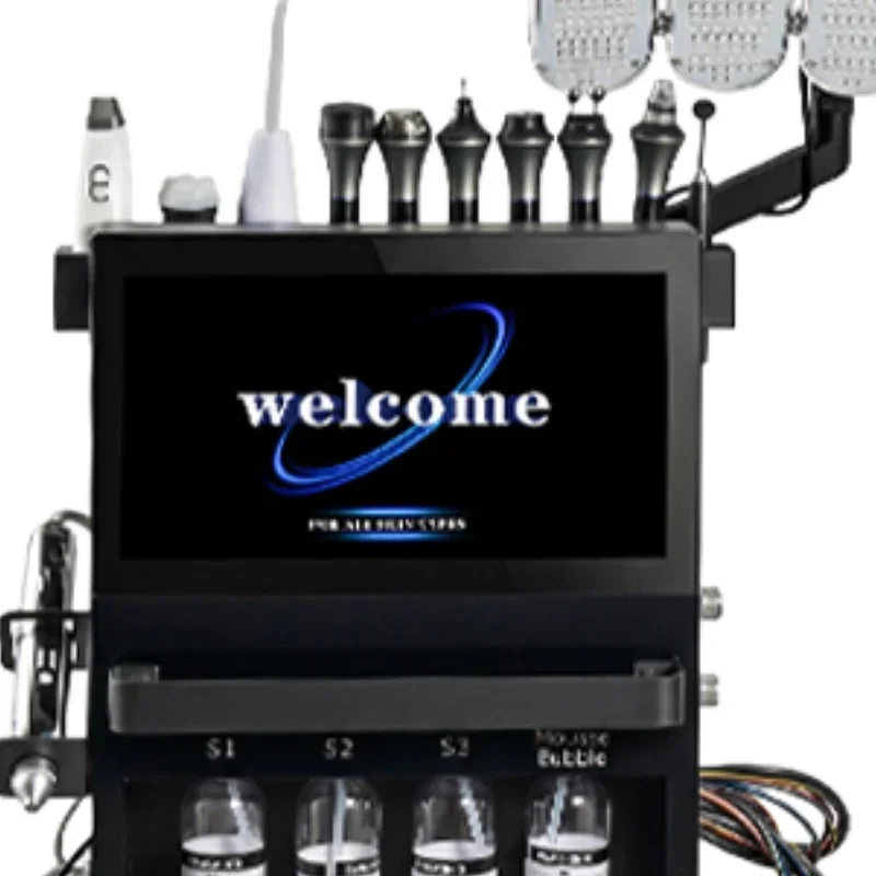 11 In 1 Hydro Dermabrasion Skin Management Machine LED Light Therapy Facial Rejuvenation Blackhead Removal Pore Shrink Beauty