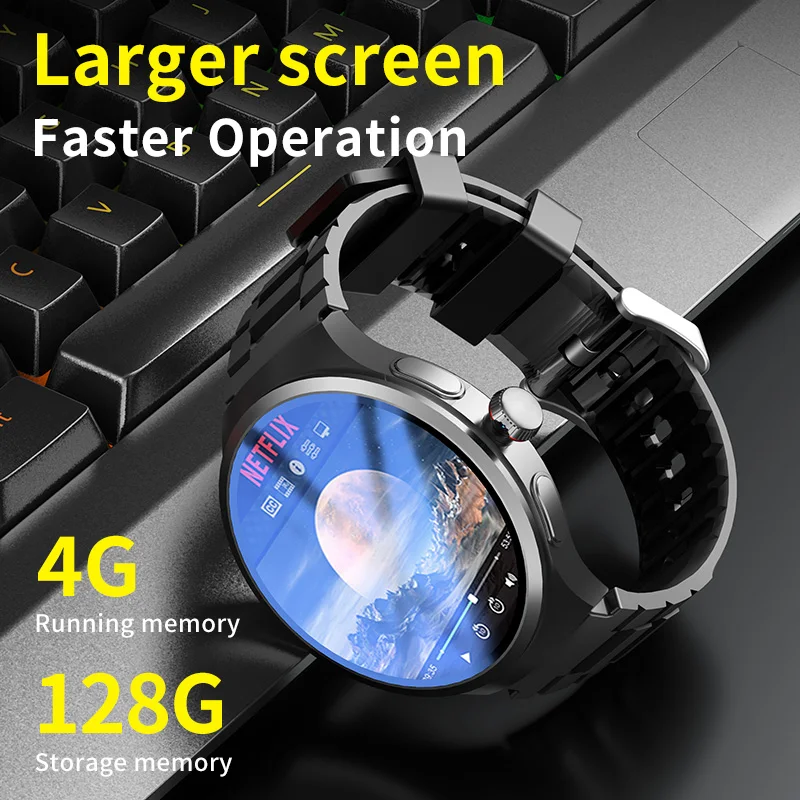 2025 ساعة ذكية VP50 جديدة 4g/5g بطاقة Sim نظام أندرويد 10.0 180 °   سحب كاميرا GPS WIFI Play Game Whatsapp Tiktok Smart Watch