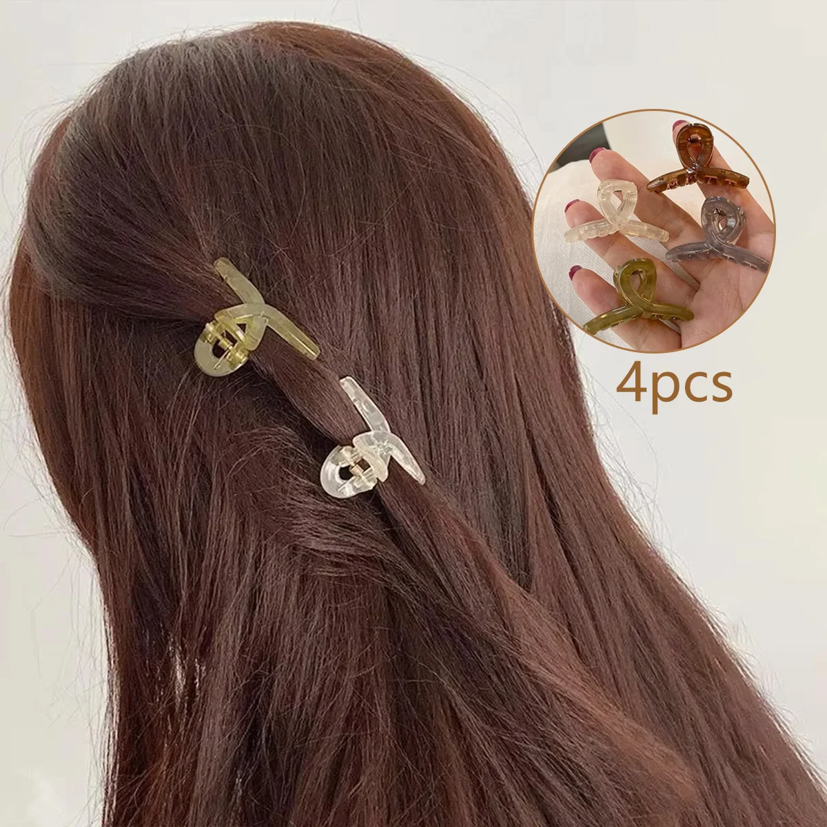4 Stück Haarspangen, kleine Haarnadeln für Damen, Haarspange, Haarklammer für Mädchen, Haarspange, Haar-Accessoires