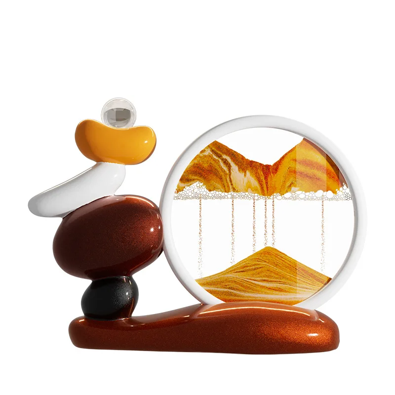 HYS quicksand painting ornaments light luxury high-end living room TV cabinet wine cabinet office lucky home decoration
