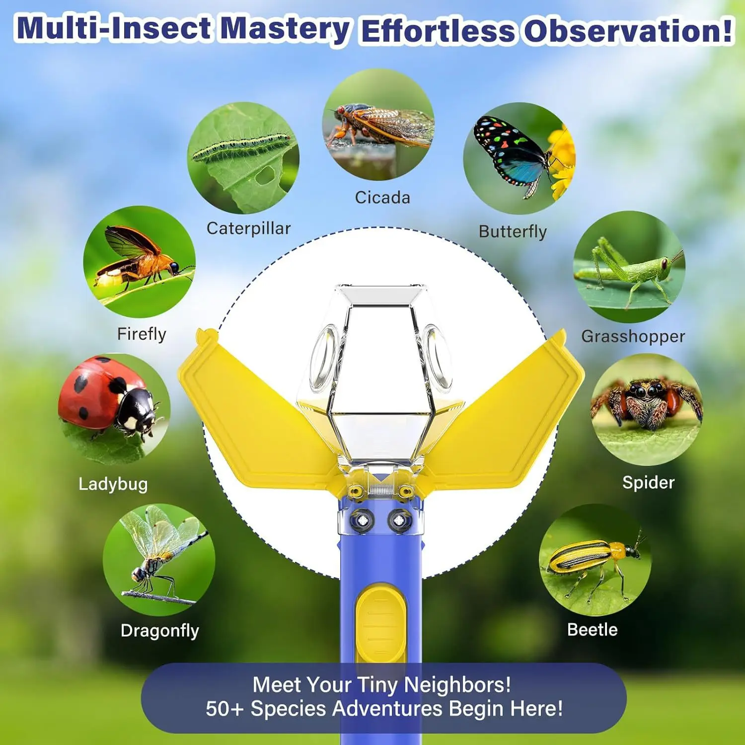 Gen 3 Handheld Insect Catcher High Transparency and Magnifying Glass for Efficient Spider, Bee, and Insect Trapping At Home