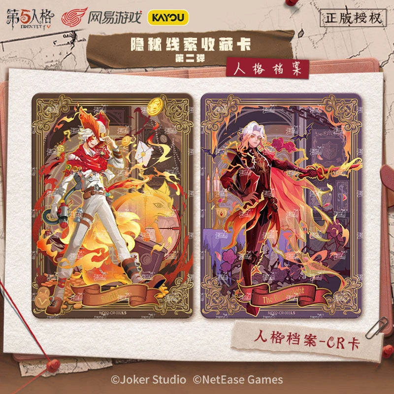 KAYOU Identity V Card Genuine Fun Film 2th Anime Cartoon Printing Collection Card Game Merchandise Toy Ornaments Holiday Gifts