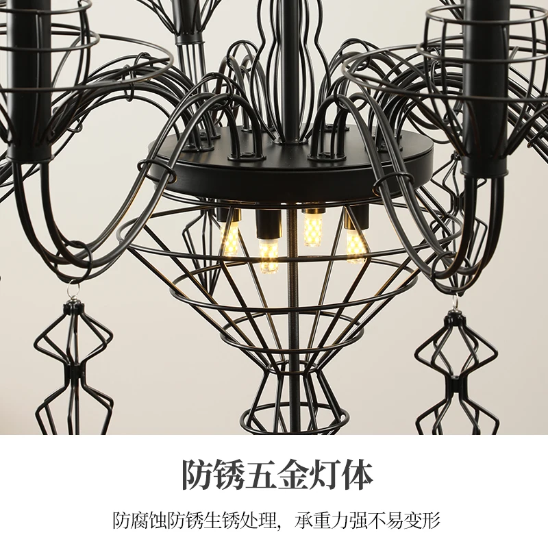French line lamp living room baroque chandelier designer high sense of art personality retro bedroom room lamps