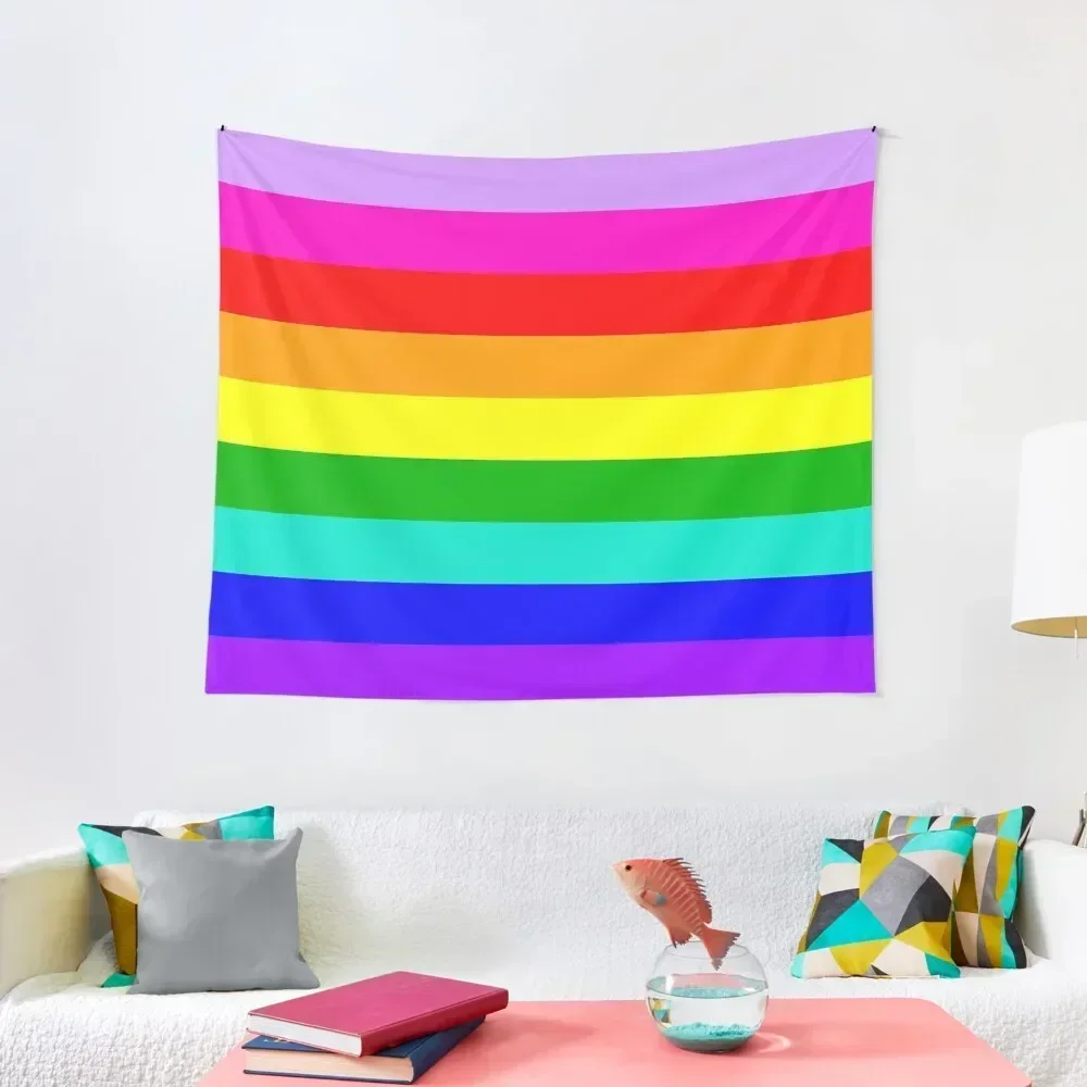 

Gilbert Baker 9 Stripe Rainbow Pride Flag Tapestry Carpet Wall Wall Decorations Bedroom Decor Aesthetic Tapestry