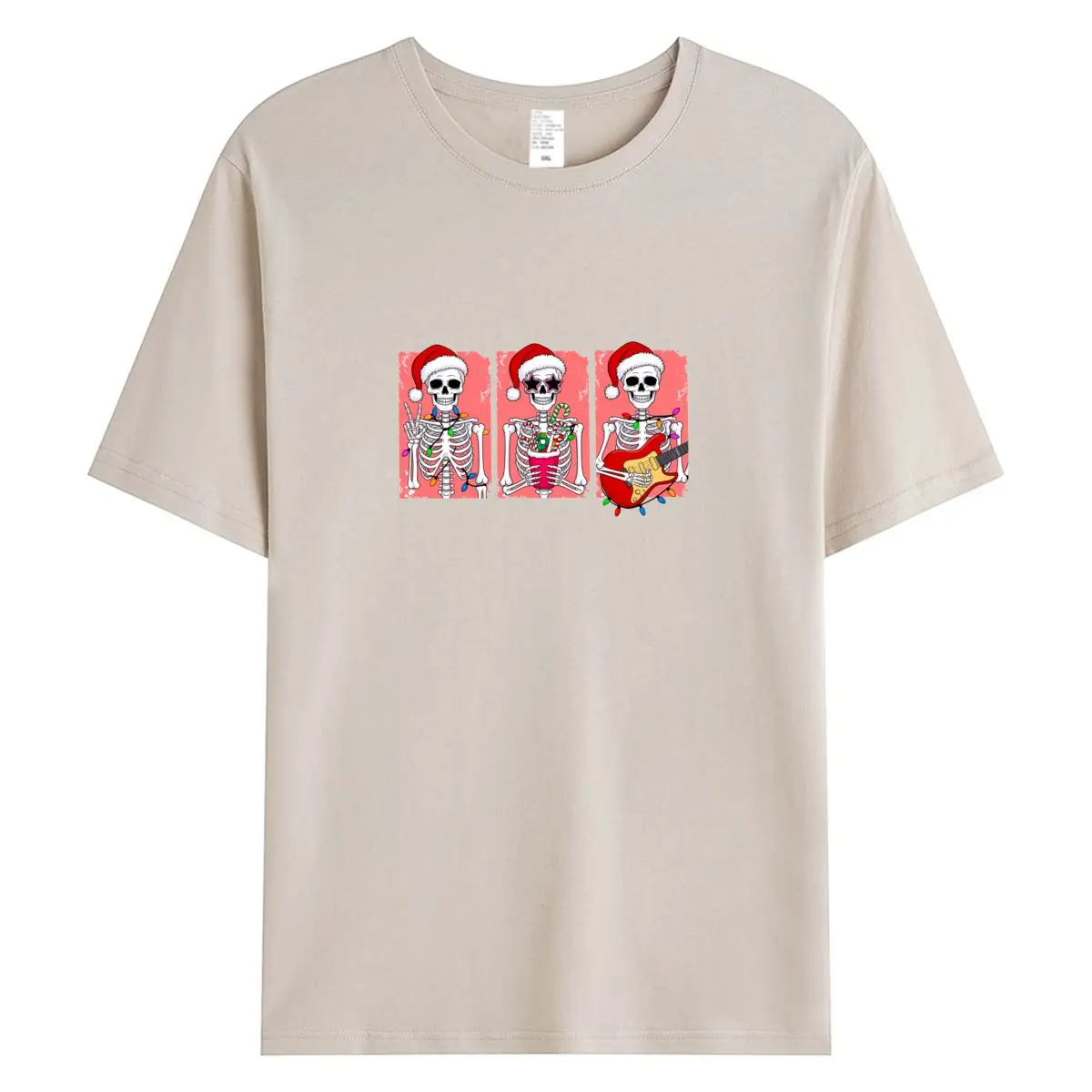 Maglietta da donna 2026 Estate Manica corta Tee Tops Abbigliamento donna Natale Divertente scheletro Graphic T-shirt T-shirt femminile oversize