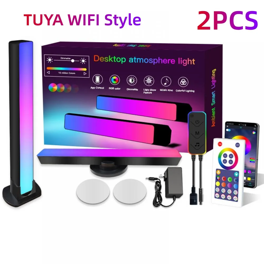 

LED Pickup Light RGB Sound Control Symphony Lights Smart App Control Music Rhythm Ambient LED Lamp Bar TV Computer Desktop Light