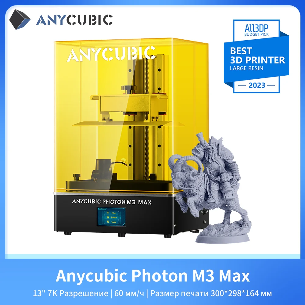 ANYCUBIC DLP SLA LCD Impressora 3D de alta velocidade Impressora de resina 3D Photon Mono 4, X 6Ks, M5s Pro, M7 Pro, M3 Max, D2 e máquina de cura de lavagem