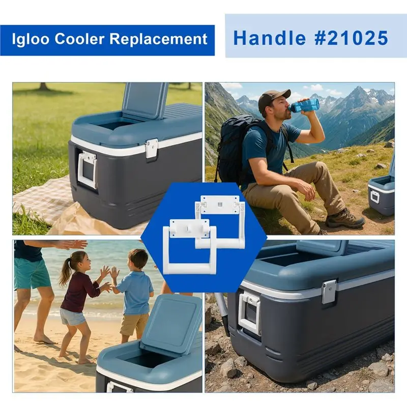 【RECOMENDAR】2 stuks koelers vervangende handgrepen, vervangende handgreep met schroeven onderdelen accessoires voor iglo 90-100 QT koeler