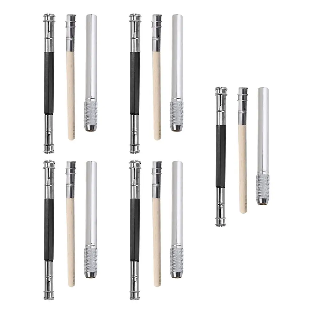 15 Pcs Pencil Extender Durable Double Ends Holder Extend Short Pencils Artists Students Drawing Tools Lightweight Portable