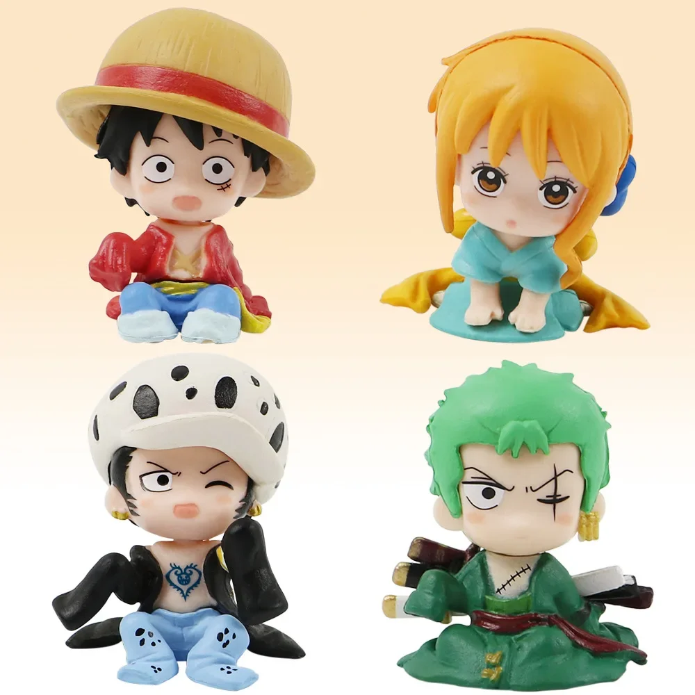 One Piece Anime Character Luffy Boys and Girls Bedroom Decorative Toy Kawaii Pvc Material Creative Model Doll Cartoon Gift