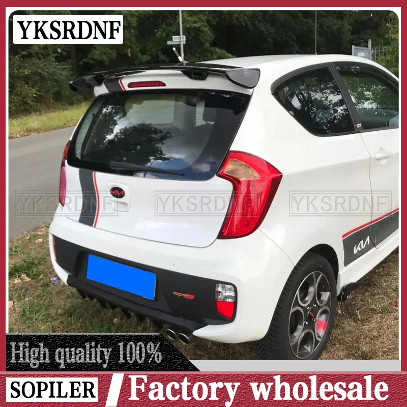 For KIA Morning Picanto Spoiler ABS Plastic Hatchback Universal Roof Rear Wing Body Kit Accessories