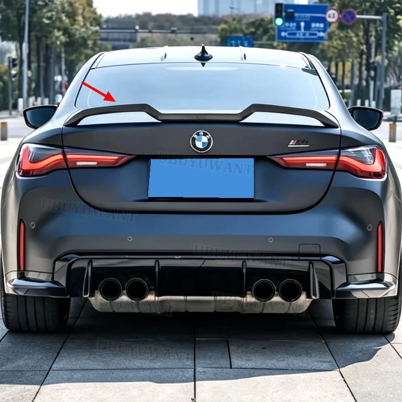 For BMW 4 Serie G22 M4 g82 425 440 Carbon Fiber Rear Spoiler Tail Trunk Boot Wing Cover Car Accessories