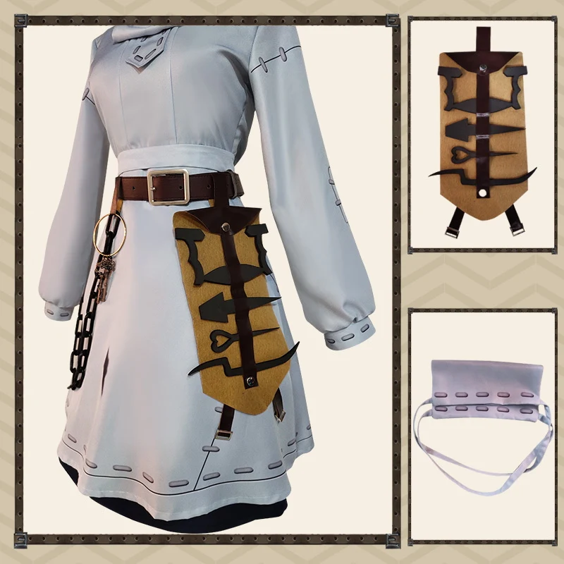 Identiteit V Psycholoog Dr. Ada Mesmer Cosplay Kostuum Originele Huid Jurk Outfit Volledig Set Uniform Halloween Feestpak Voor Meisje