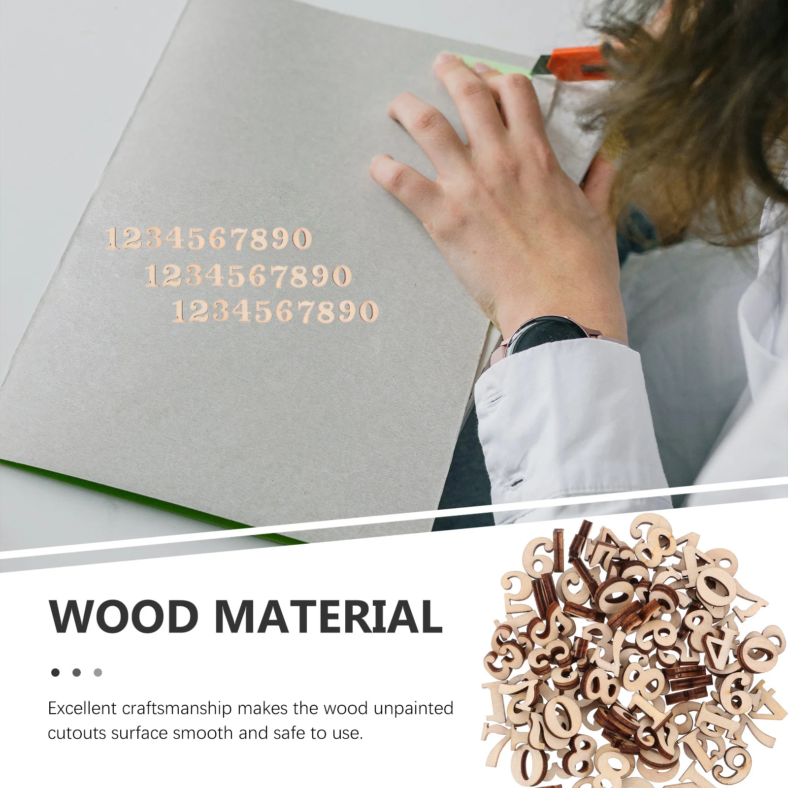 100 Buah Kerajinan Huruf Kerajinan Huruf Potongan Kayu Kosong Mainan Puzzle Bentuk Anak Permainan Potongan Kayu Edukasi