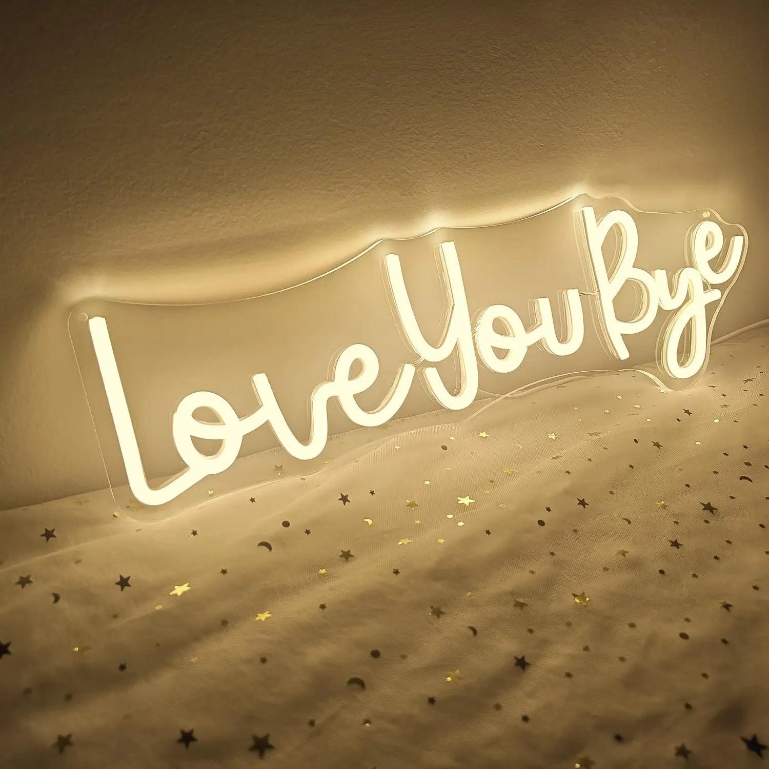 Love You Bye LED Neon, USB Powered Dimmable LED Neon, Suitable for Bedrooms, Parties, Games Room Wall Decor