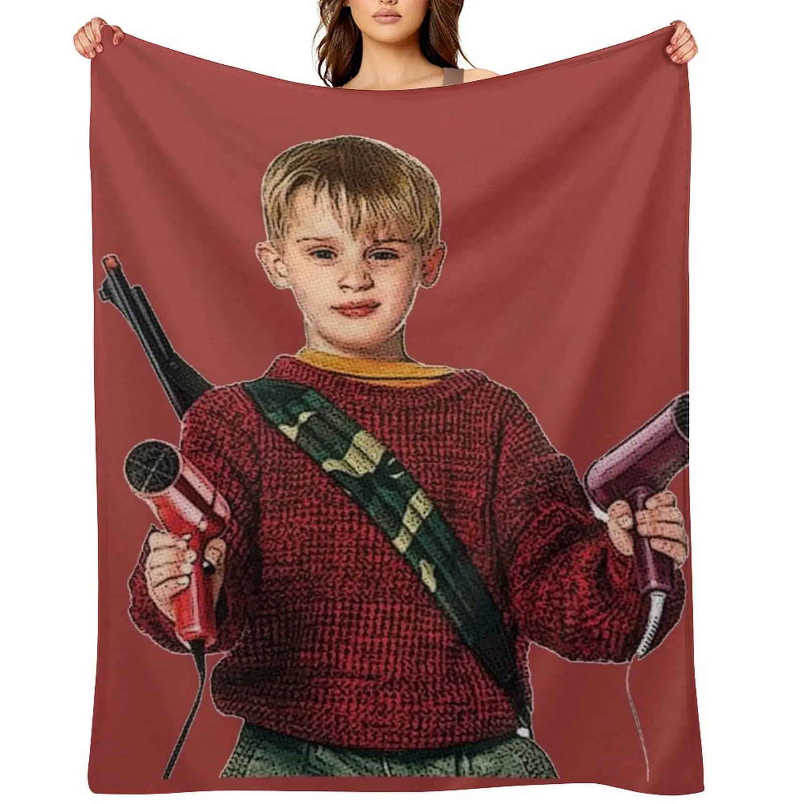 

Kevin McCallister Home Alone Christmas Movie Throw Blanket Bed linens sofa bed Weighted For Decorative Sofa Blankets