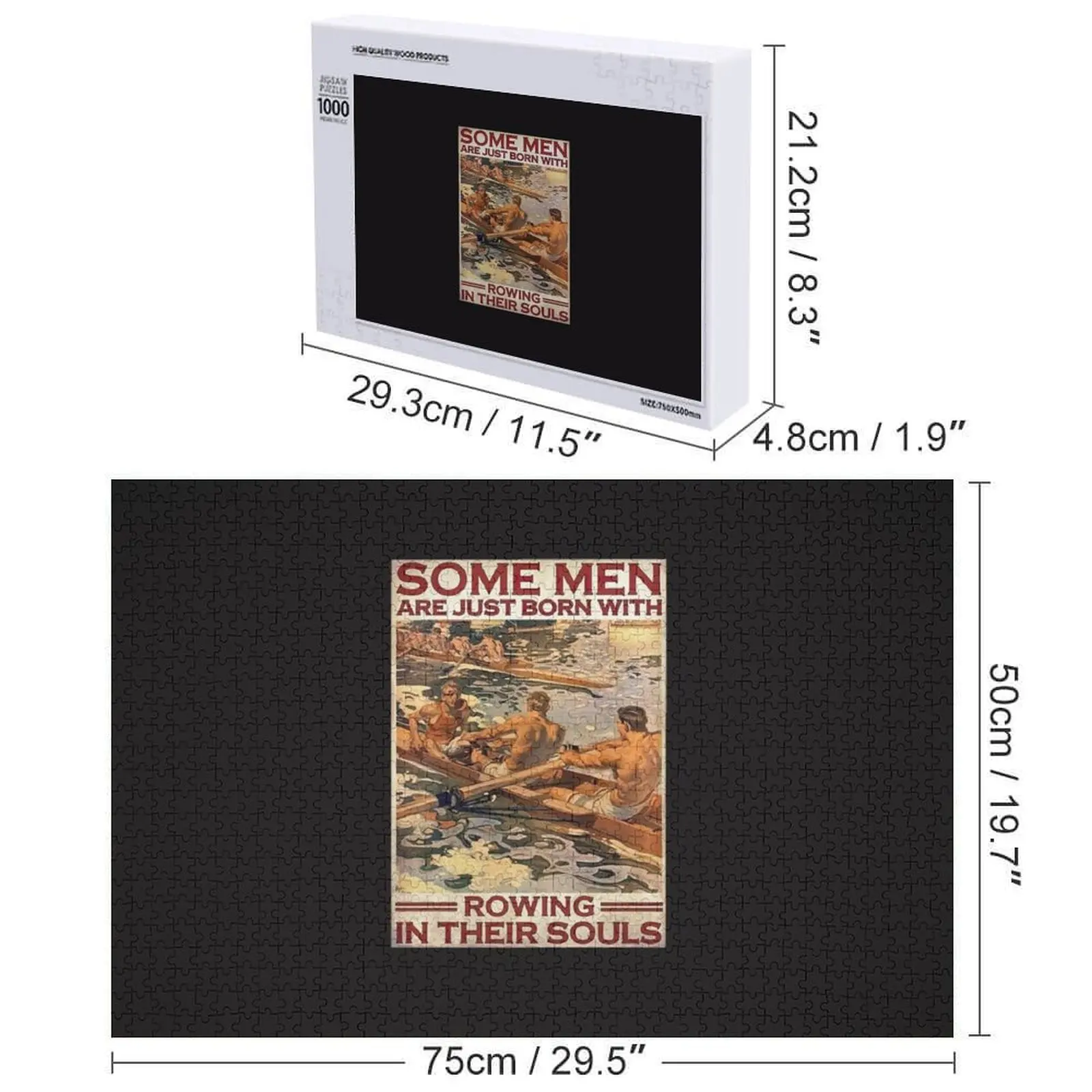 Algunos hombres son sólo nacidos con remo en sus almas cartel rompecabezas regalos personalizados para niños juguetes personalizados rompecabezas