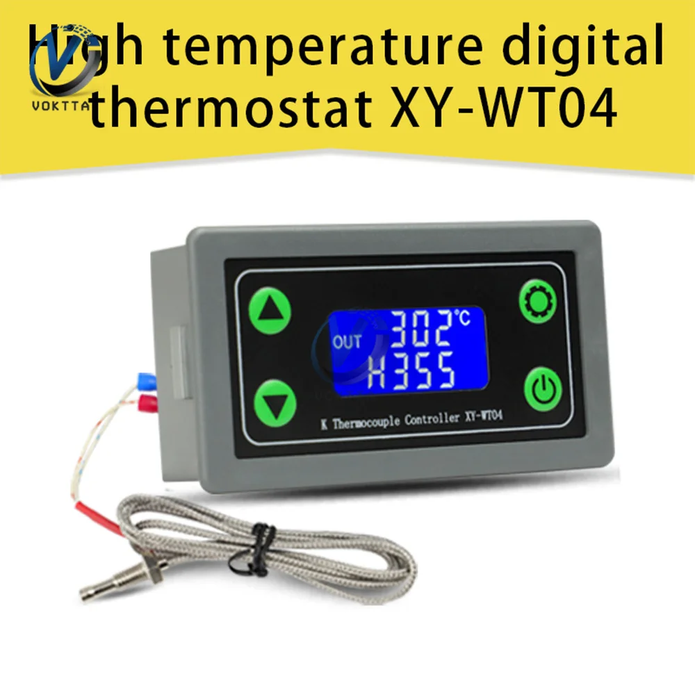 Termostato Digital com Controle Remoto Termopar tipo k Alta Temperatura Wifi-99 a 999 Graus Xy-wt04 Wt04-w