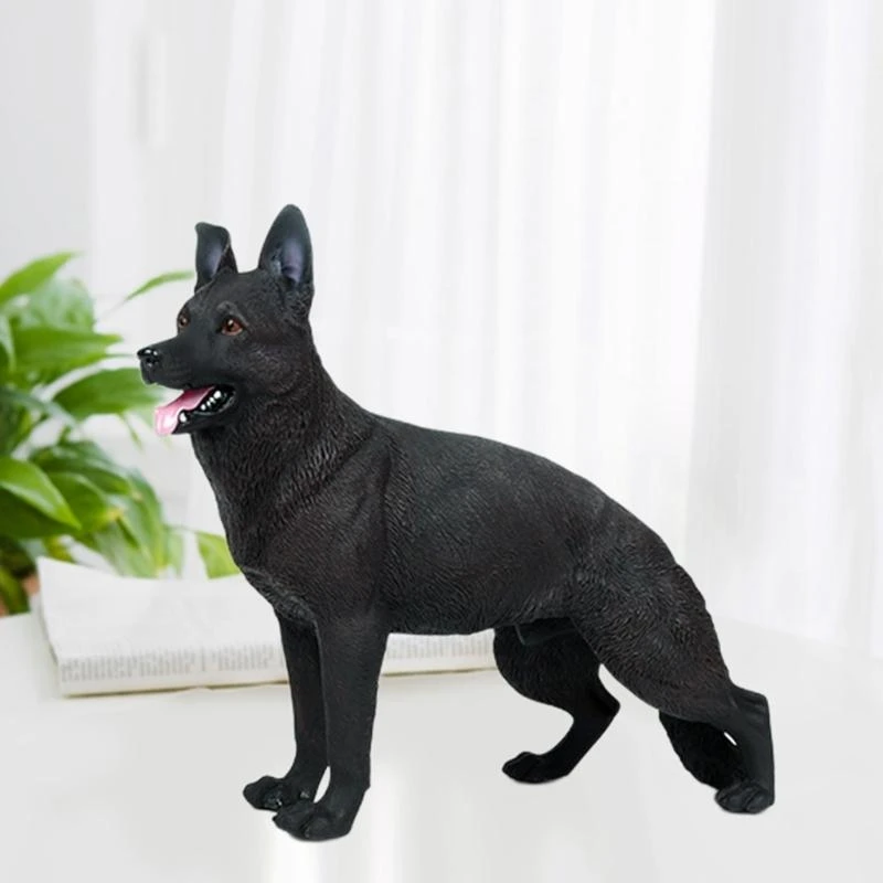 

54DA Simulation German Shepherd Black Dog Action Figure Accessories Soldiers