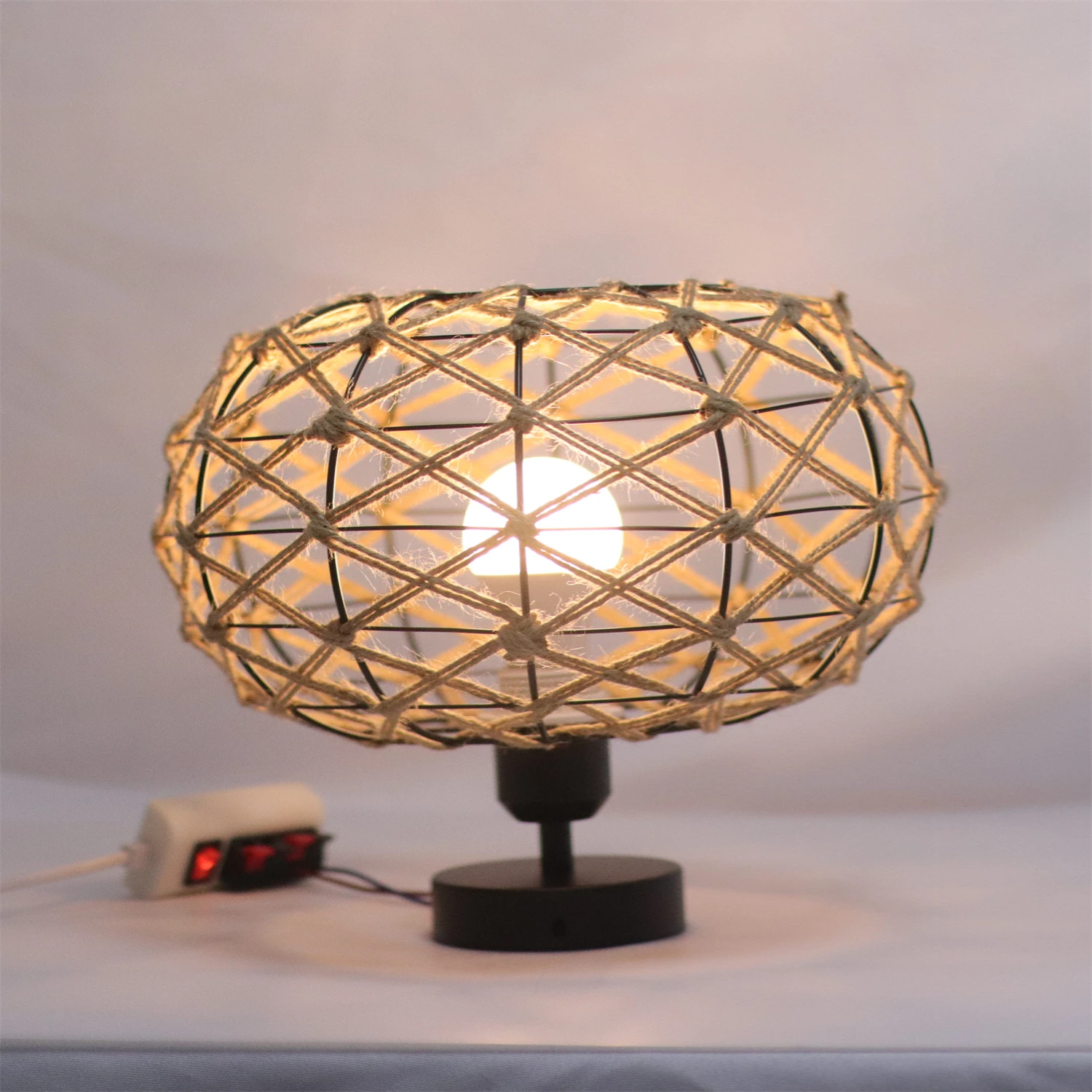 JOYINLED Classic Bamboo Chandelier Hanging Lamp Ceiling Handmade Rattan Pendant Light Fixture Weaving Home Living Bed Room Decor