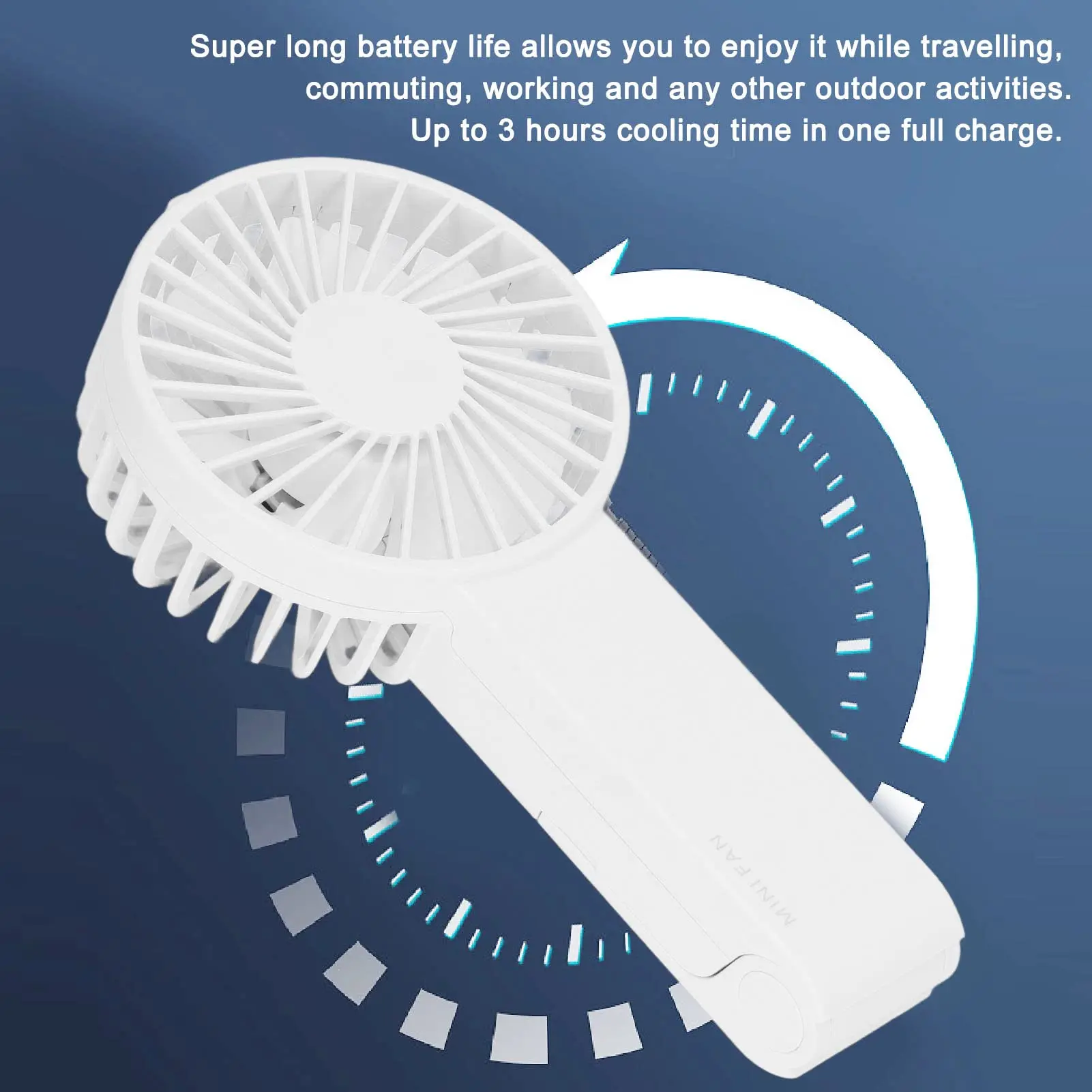 Mini-Hand ventilator faltbare tragbare Lüfter USB wiederauf ladbar für Home-Office-Reisen