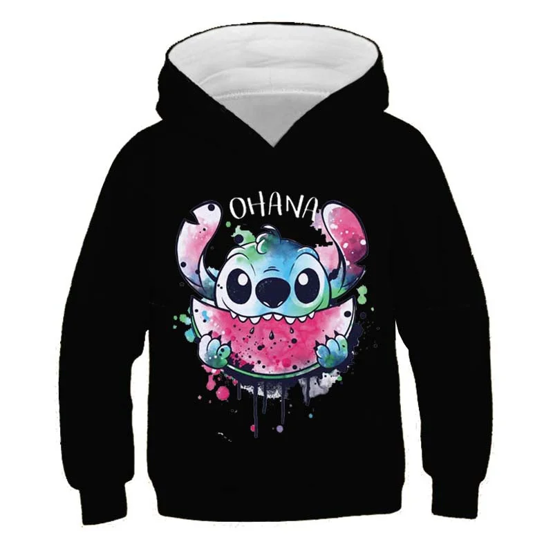 Felpe in cotone moda punto 2022 o-collo felpe con cappuccio autunno inverno serie Disney manica lunga Casual Stich con cappuccio top abbigliamento