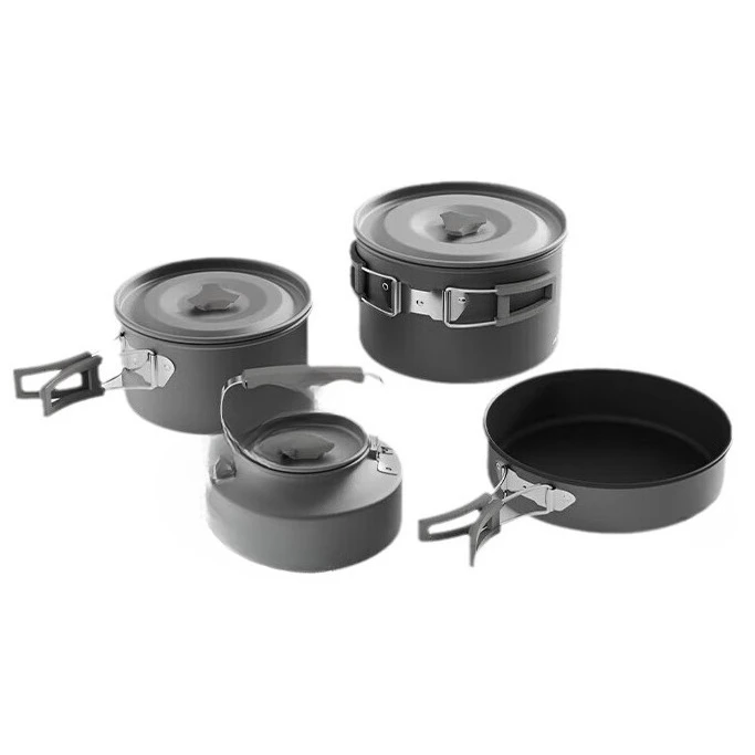 

Outdoor pot set, portable camping cooker, kettle, camping folding tableware