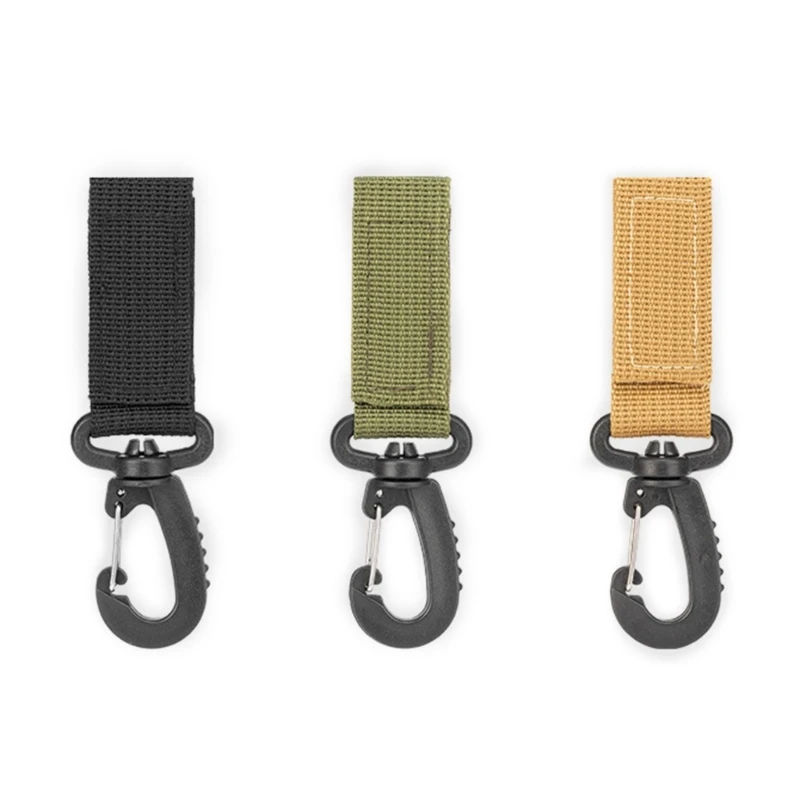 

4Pcs Nylon Webbing Buckles Strap Clip Tactically Belt Hanging Carabiner Hook X5QF