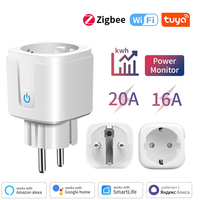 Smart Socket EU Plug 16/20A Power Monitor Tuya Wifi/Zigbee Remote Control Smart Life APP Remote Control Alexa Google home