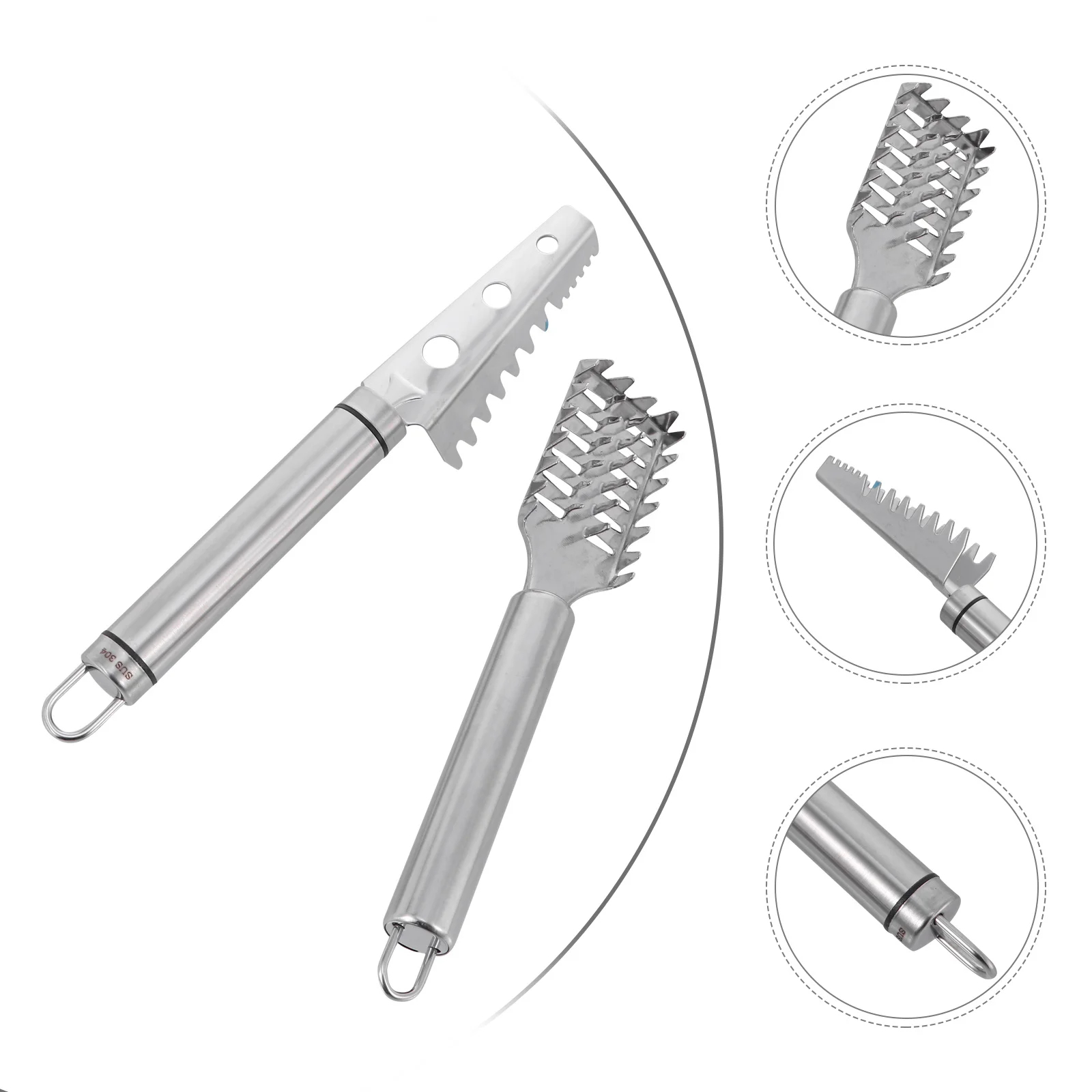 

2pcs Fish Scale Scraper Premium Kitchen Gadgets For Fish Cleaning Tool Remover Seafood Prep Utensil