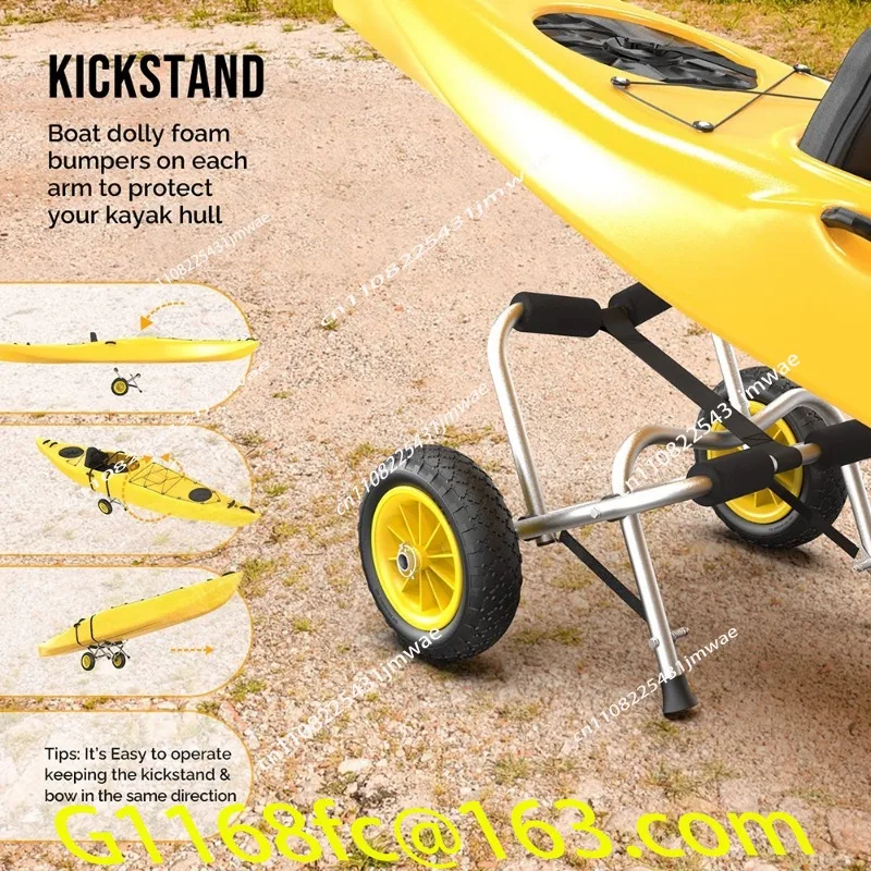 High Quality Kayak Hand Push Folding Trailer Paddleboard Push-pull Cart Surfboard Tool