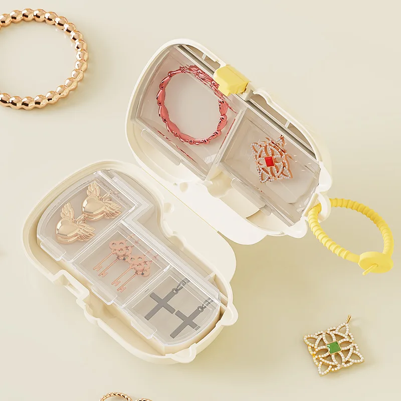高級旅行収納ボックス ポータブル多機能ジュエリーネックレスオーガナイザー インスタイル 耐久性のあるアクセサリー用薬ケース