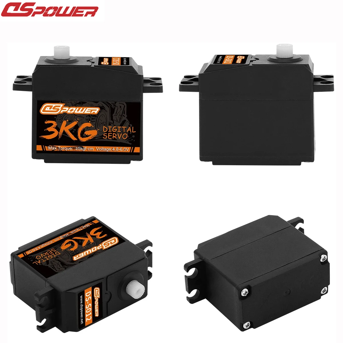 Dspower-デジタルサーボプラスチックギア、コアモーターサーボ、モンスターカー、ヘリコプター、ボート、飛行機、wltoys trx4、scx10,3kg、1/12、1/10