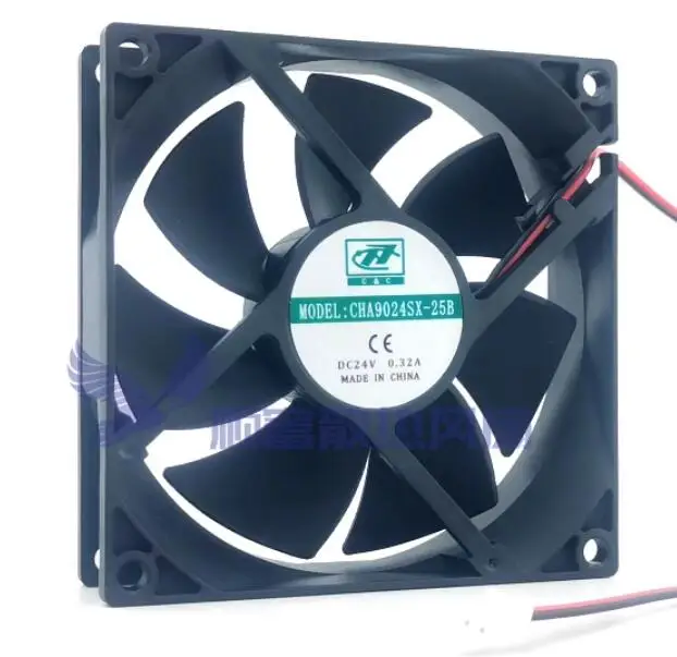 CHA9024SX-25B DC 24V 0.32A 90x90x25mm 2-Wire Server Cooling Fan