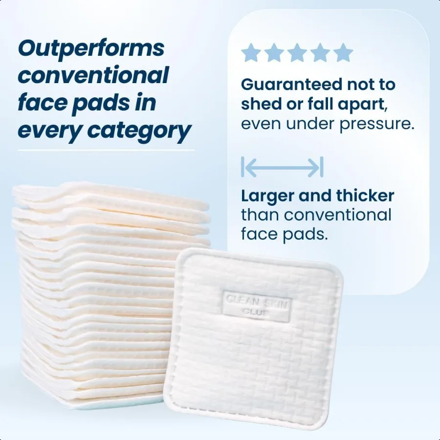 وسادات Clean Pads 2.0 [حواف Impd الجديدة] مضمونة لا تساقط وسادات الوجه المدمجة ثلاثية الطبقات مزخرفة فائقة النعومة من القطن العضوي P