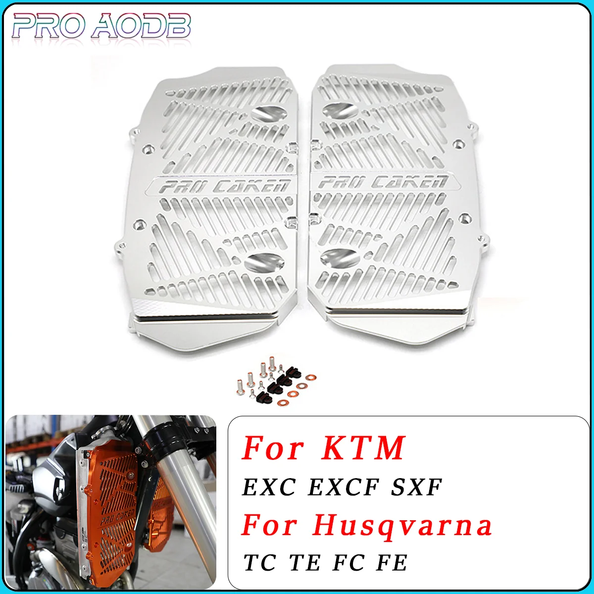 

For KTM EXC EXC-F SXF For Husqvarna TC FC TE FE 250 300 350 450 Aluminum Motocross Radiator Grille Guard Grill Protector Cover