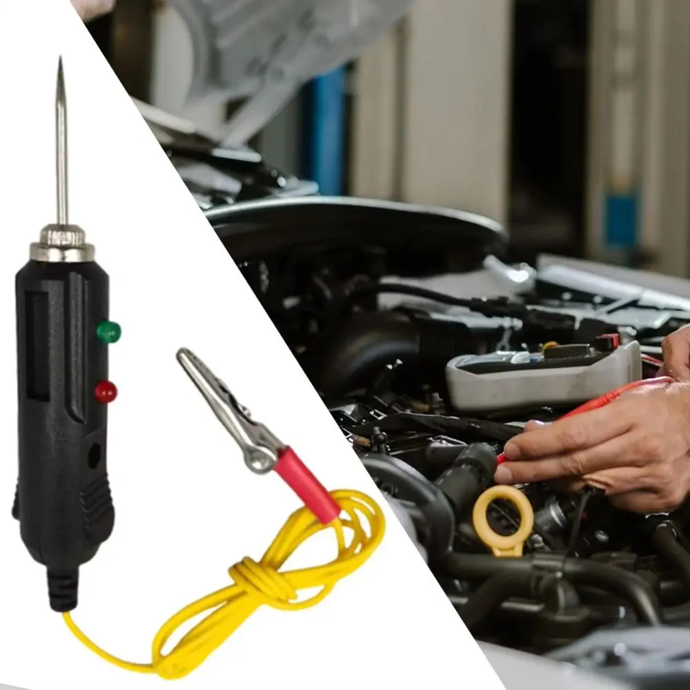 Multifunctional Automotive Voltage Tester Dual-color LED with Buzzer Car Voltage Test Probe DC6-24V Metal Electric Testing Pen