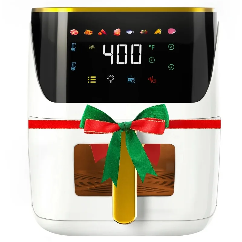 

Bluebow Newest Air Fryer Large 8.5 QT, White, 8 in 1 Touch Screen, Visible Window, 1750W