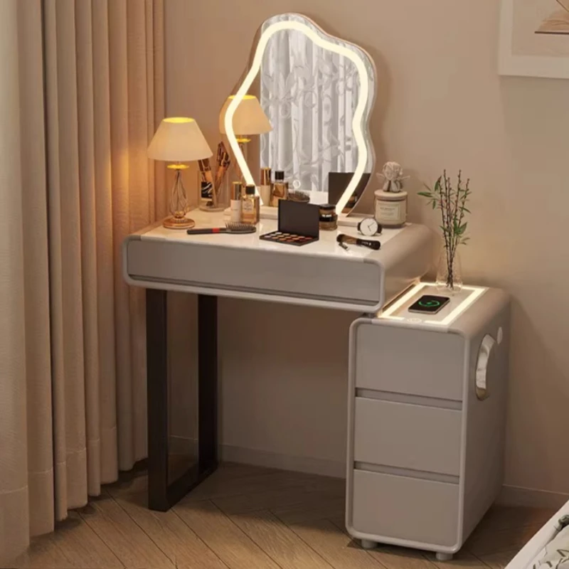 طاولات مكياج كبيرة بجانب السرير منضدة الزينة مرآة عتيقة منضدة الزينة ركن الخشب Tocadores De Maquillaje أثاث معكوسة