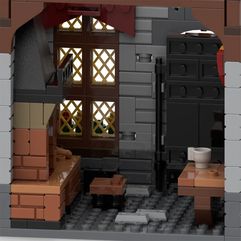 1061 PCS City Street Town House MOC Customize Modular Building Block Creative Design Educational Learning DIY Festival Toy Gift